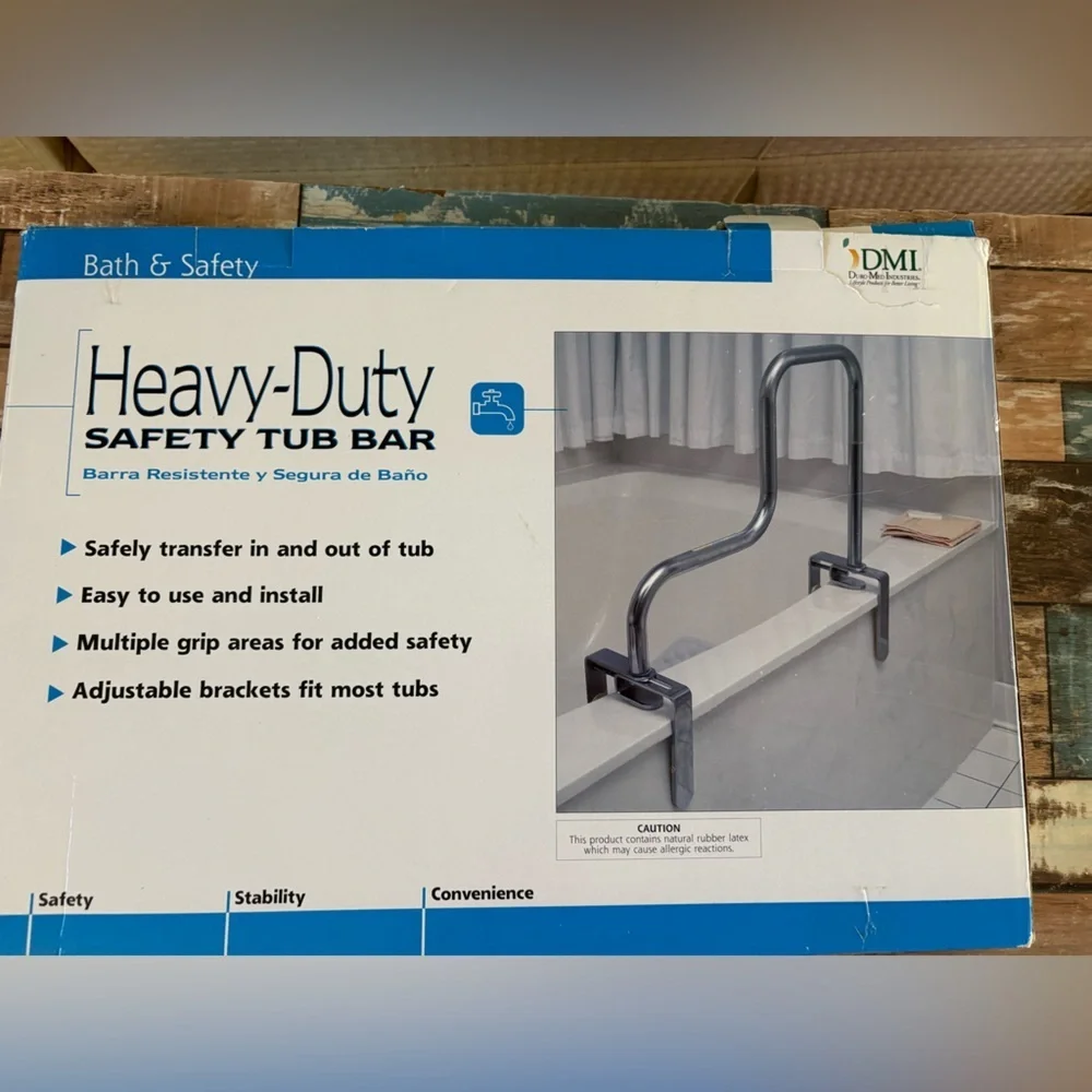 NIB-Heavy Duty Safety Bar Stainless Steel Elderly Bathtub Support Handle Grab.